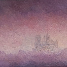 Notre-Dame de Paris: Huile sur toile 60X50