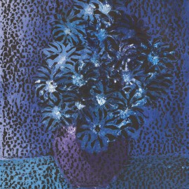 Fleurs bleues: 1/5 52x62