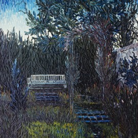 Le petit Banc - Huile sur toile 160x200cm.